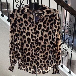 NWT - Elegant Animal Print Blouse
